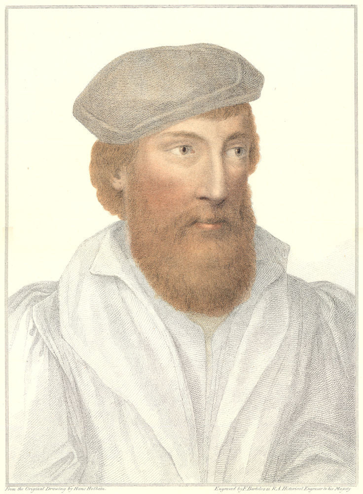 Unknown man from court of Henry VIII (2) by Bartolozzi after Hans Holbein 1884
